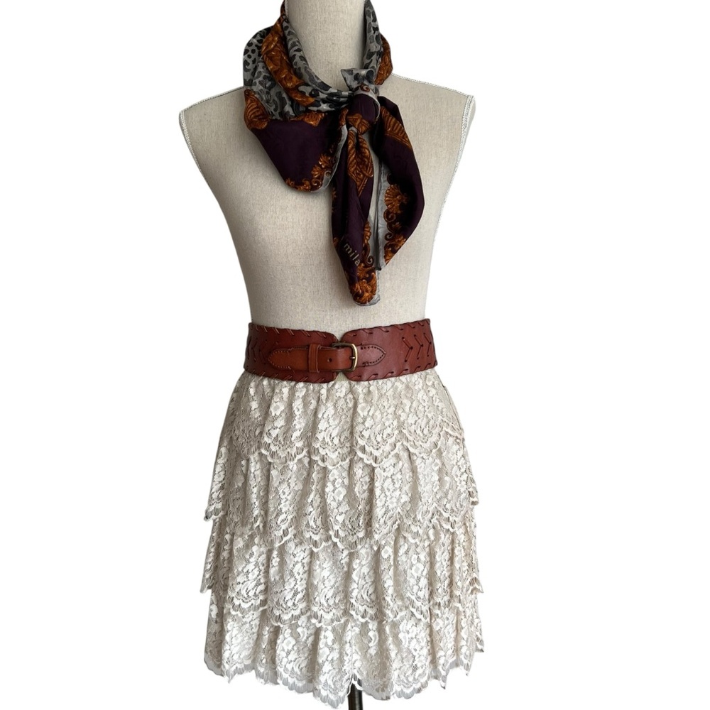 Ann Taylor Tiered Lace Skirt Size 6 Petite - Picture 5 of 16